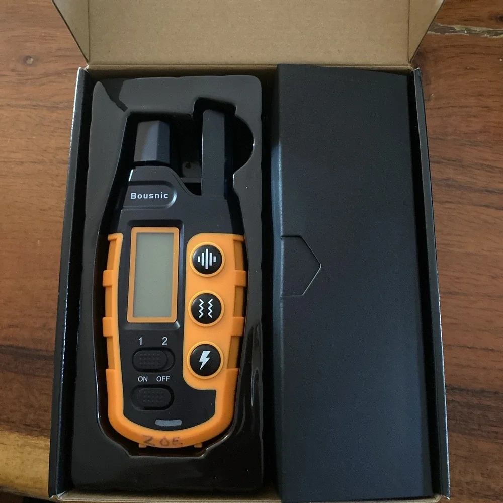 Bousnic RS2A Shock Dog Training Collar with Remote Orange Rechargeable Complete